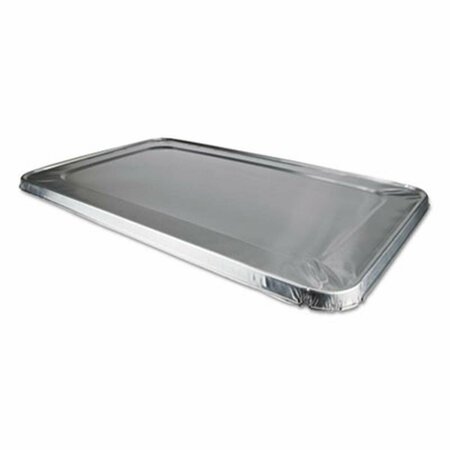 DURABLE PACKAGING Disposable Foil Lids with Half Rolled Safety Edge, Silver 8900CRL